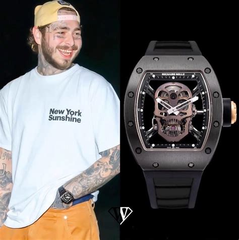 post malone richard mille skull|Post Malone rm 052.